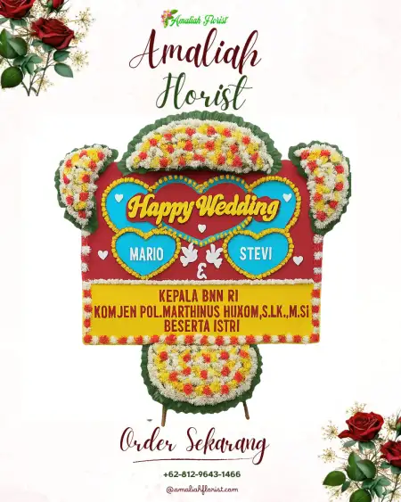 Papan Bunga Pernikahan Serangan